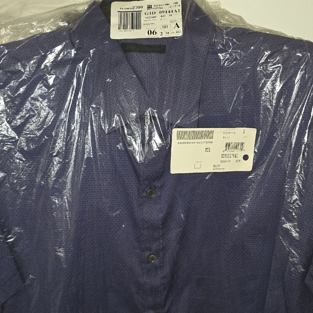 Zachary Prell Blue Casual Shirt with Smooth Texture